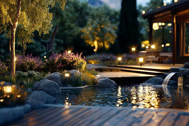 A_beautiful_backyard_garden_at_twilight