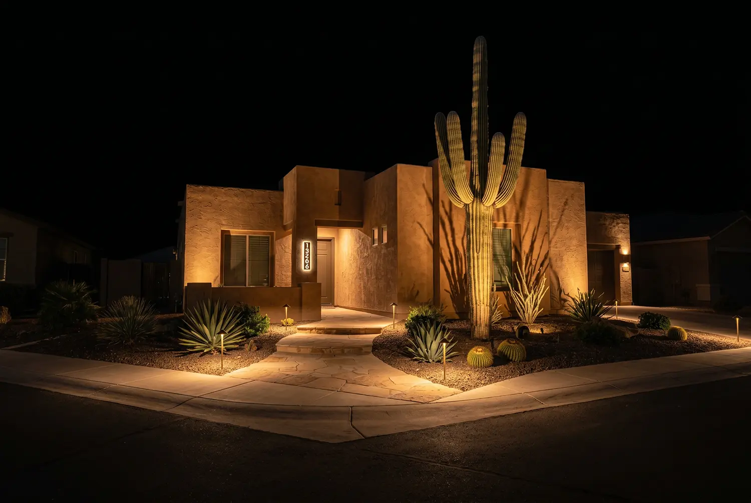 Front Yard Landscape Lighting Ideas for Arizona Homes