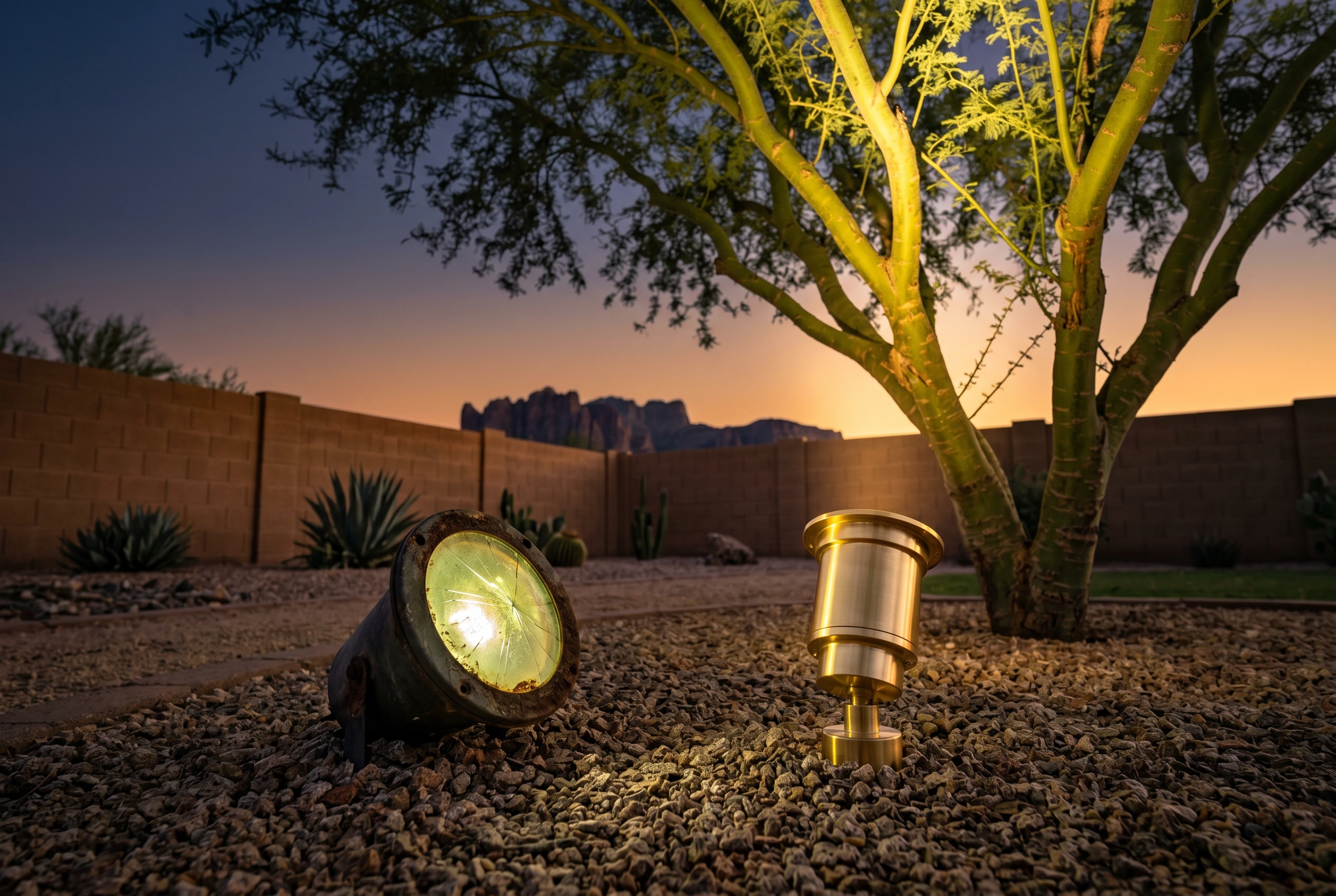 LED vs Halogen Landscape Lights
